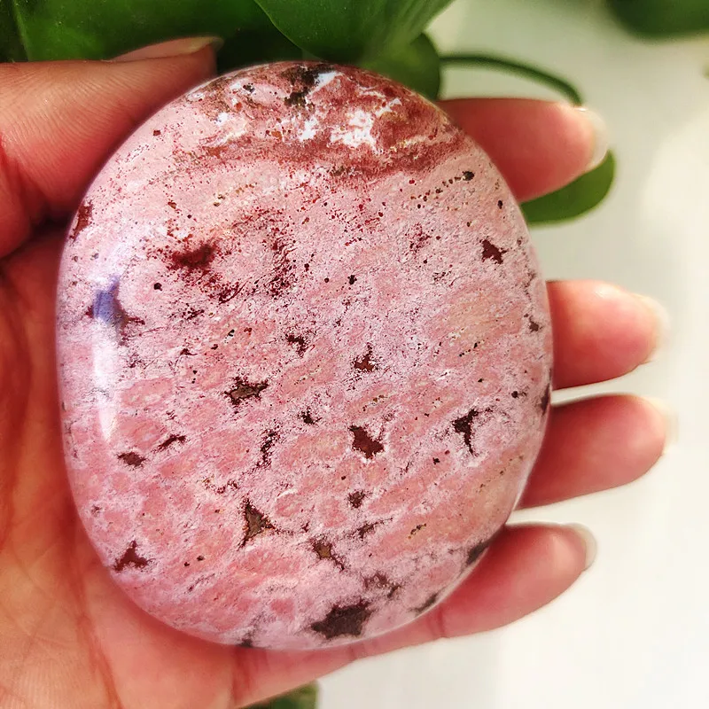 

Natural Stone Beautiful OceanJasper Palm Stone Spirit Meditation Feng Shui Exorcism Crystal Home Decoration