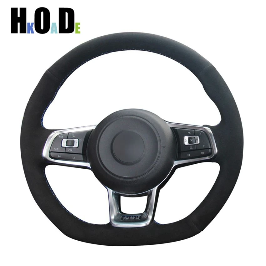 Черная замша ручная строчка раньше для Volkswagen Golf 7 GTI R MK7 VW Polo Scirocco 2015 2016|Чехлы на