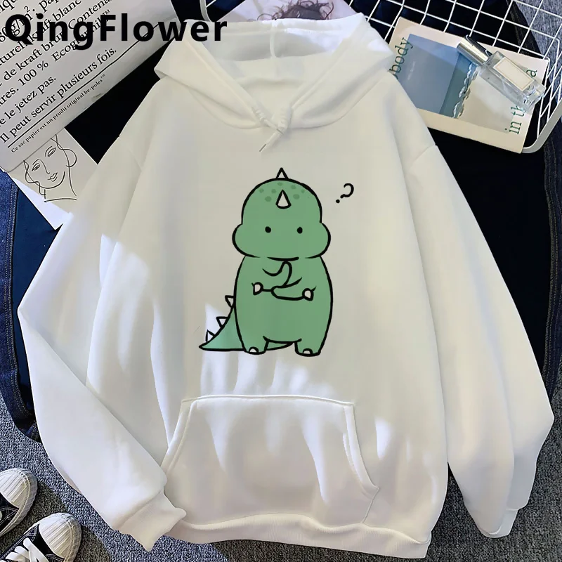 

Dinosaur hoodies female plus size printed Korea Oversized female sweatshirts pullover Ulzzang
