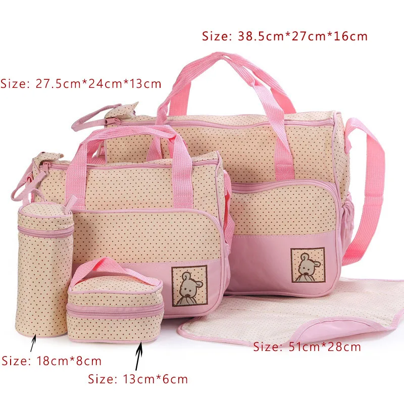 Pink set Новые подгузники, модные женские дорожные сумки для младенцев, для кормящих мам, сумка luiertas на одно плечо, Детская сумка - Цвет: Pink set