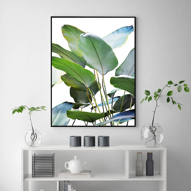 

Banana Leaves Canvas Poster and Print Tropical Botanical Palm Leaf Photography Art Painting Nordic Picture Home Wall Art Decor