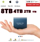 Высокоскоростной внешний твердотельный накопитель PSSD на 8 ТБ, 4 ТБ, внешний жесткий диск SSD на ТБ, внешний твердотельный накопитель для ноутбуков и настольных компьютеров