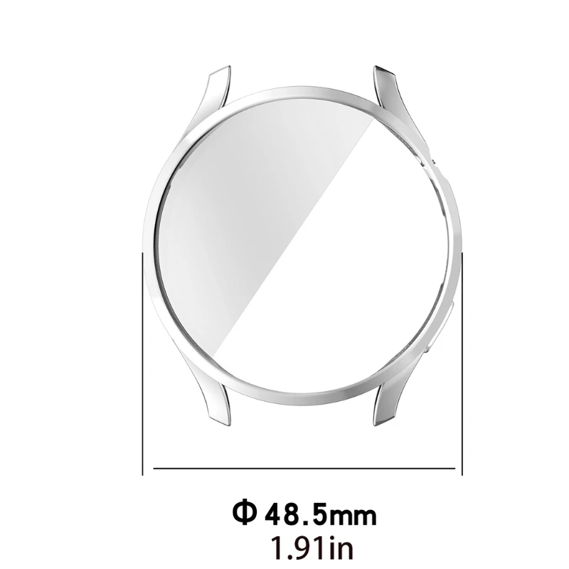 

Compatible with Watch3 Smart Bracelet TPU Shell Frame Electroplating Protective Cover Protector Full Screen 95AF