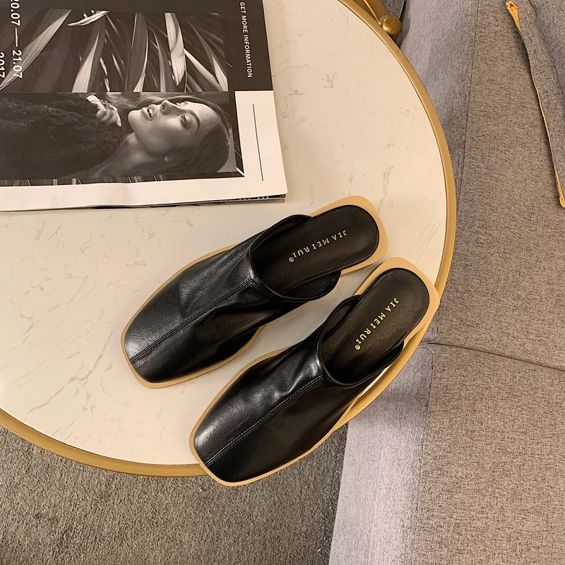 Женские летние тапочки женские мюли уличные однотонные Серебристые туфли на