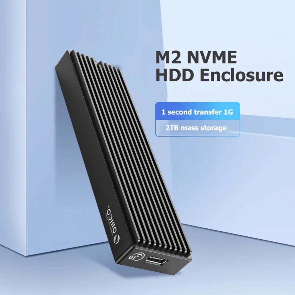 

M2PV-C3 10Gbps M.2 NVME SSD Enclosure Type-C Solid State Drive Mobile Case HDD Case with USB Cable Pouch