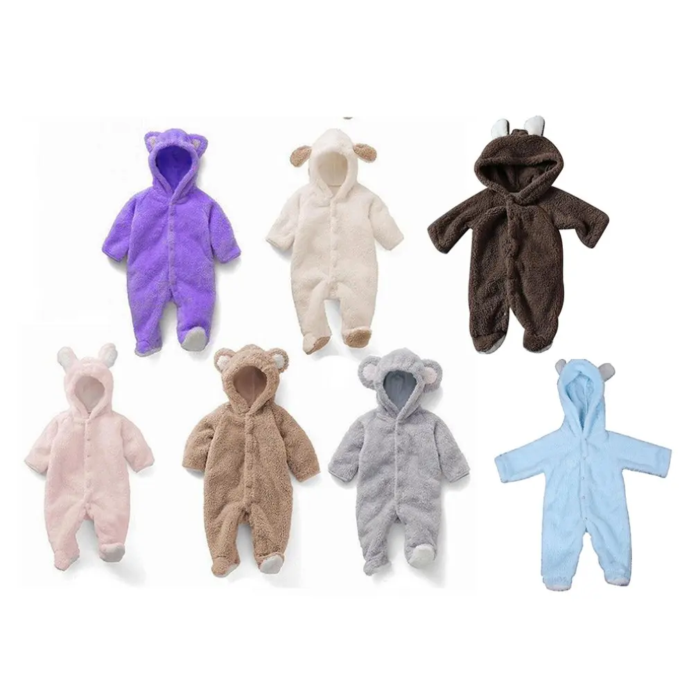 Новый детский комбинезон зимний комплект для маленьких девочек однотонный