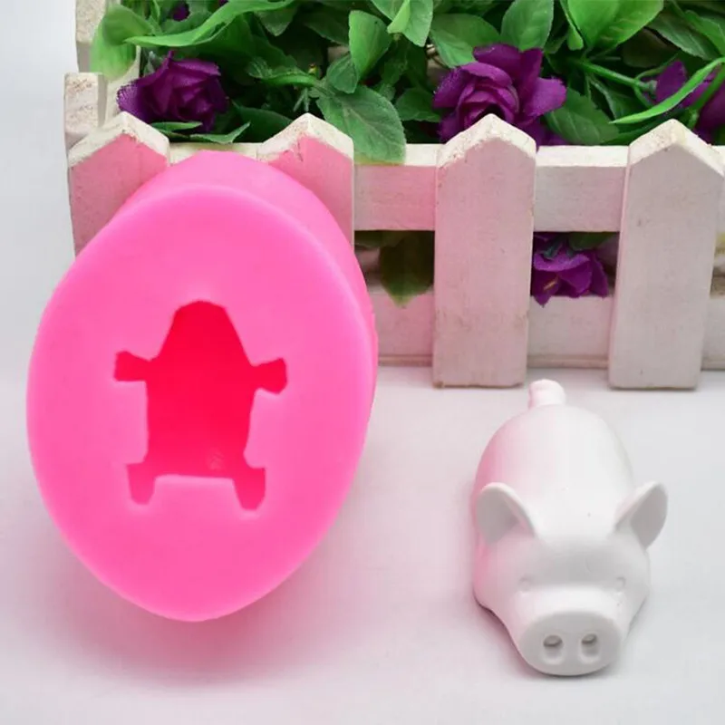 Просто кухня силиконовые формы трехмерный мультфильм свинья помадка делая