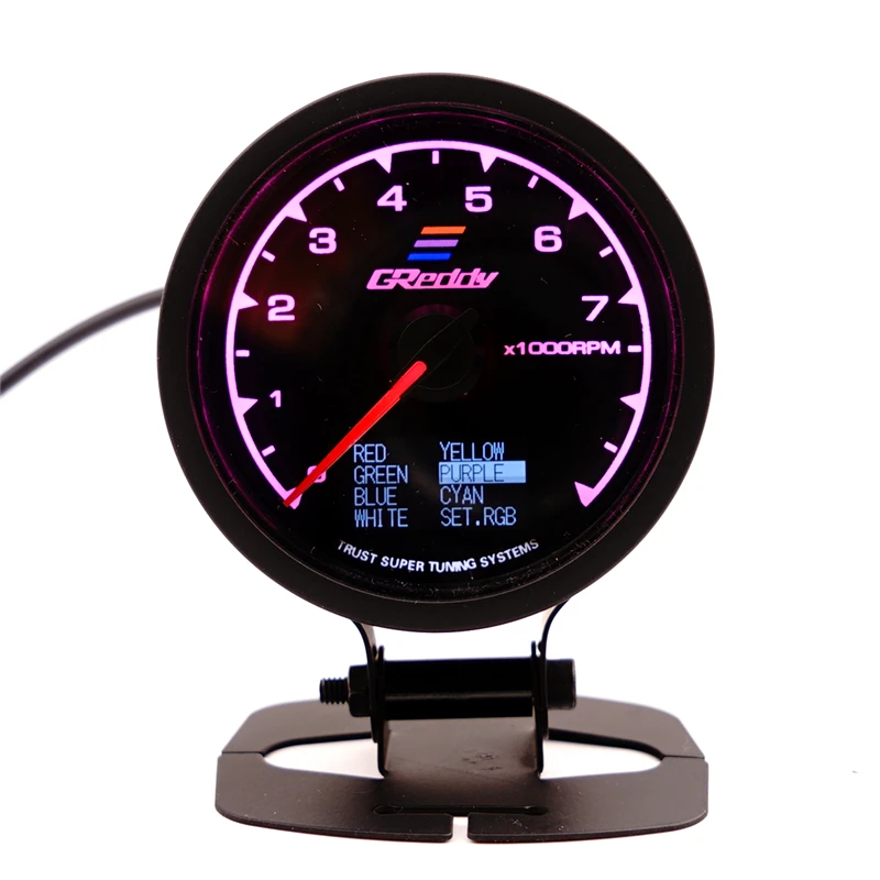 Спидометр GReddi Multi D/A lcd цифровой дисплей Тахометр автомобильный измерительный прибор 2,5 дюймов 62 мм 7 цветов в 1