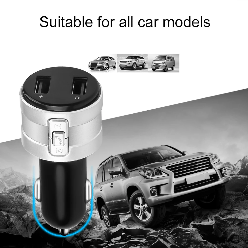 Беспроводной Bluetooth FM передатчик двойной USB AUX модулятор 3.1A автомобильное зарядное