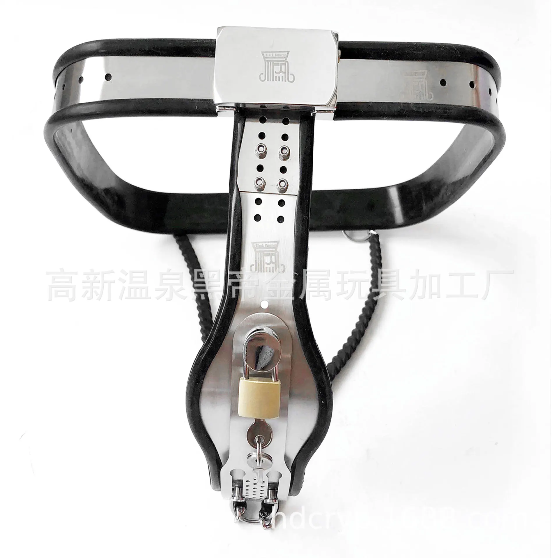 

Black Emperor stainless steel metal chastity belt female Y chastity pants metal retail wholesale