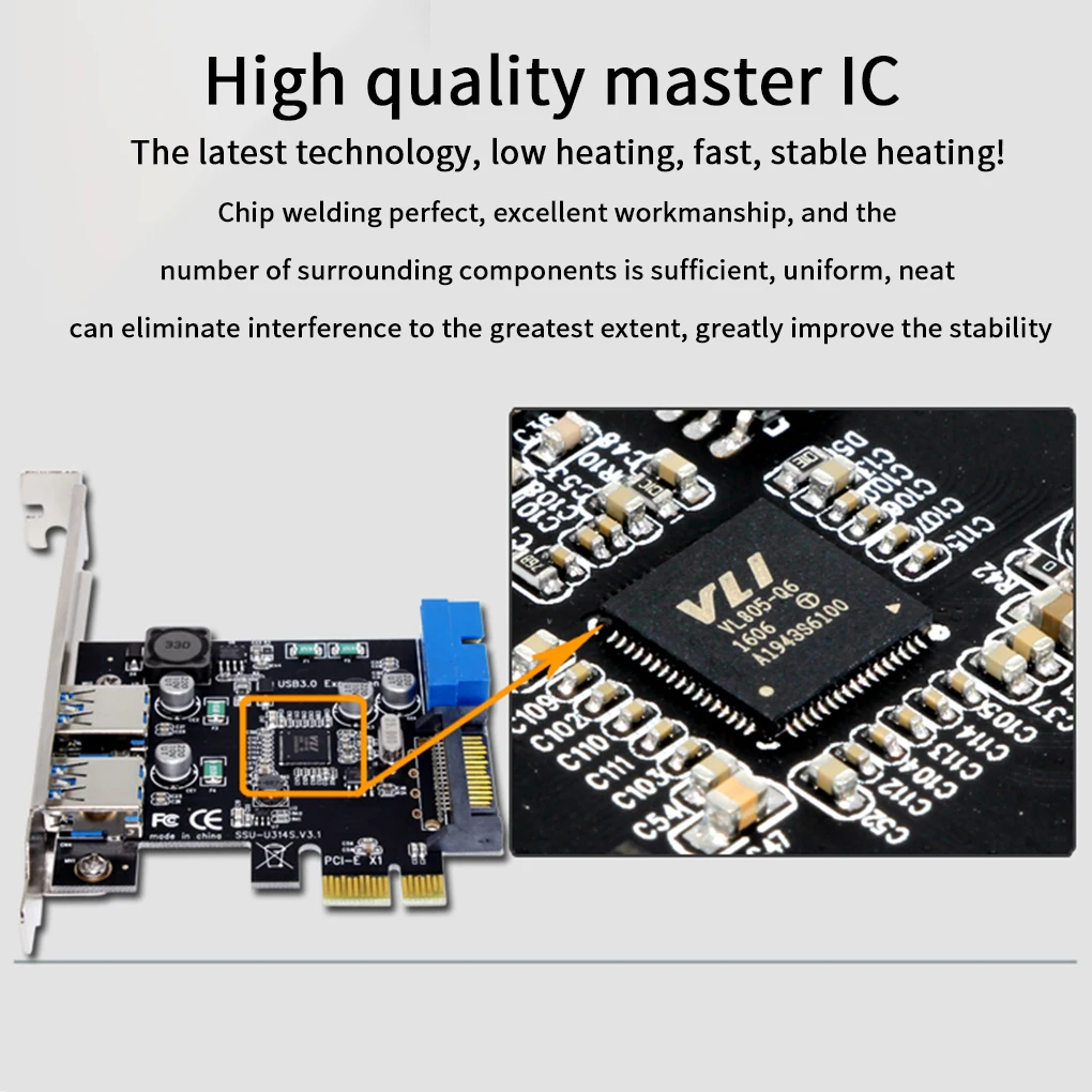 usb 3 pcie адаптер 2 порта usb к pcie x1 передня