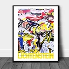 Винтажный постер для выставки, Рой Лихтенштейн, Художественная печать Лихтенштейна, поп-арт, абстрактная Художественная печать, графическая печать, выставочная печать