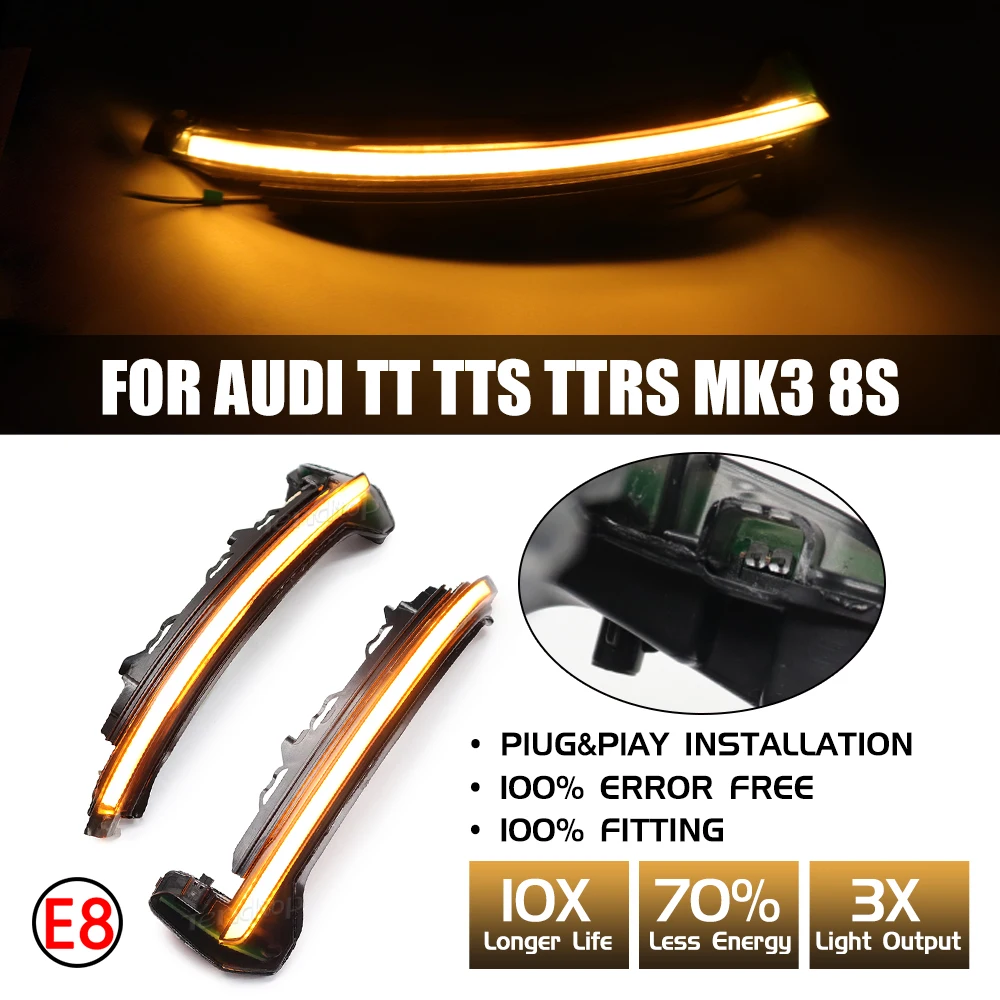 

Dynamic Blinkers Rearview Mirorr Turn Signal Lamp LED Car Light For Audi TT TTS TTRS MK3 8S R8 2015 2016 2017 2018 2019 2020