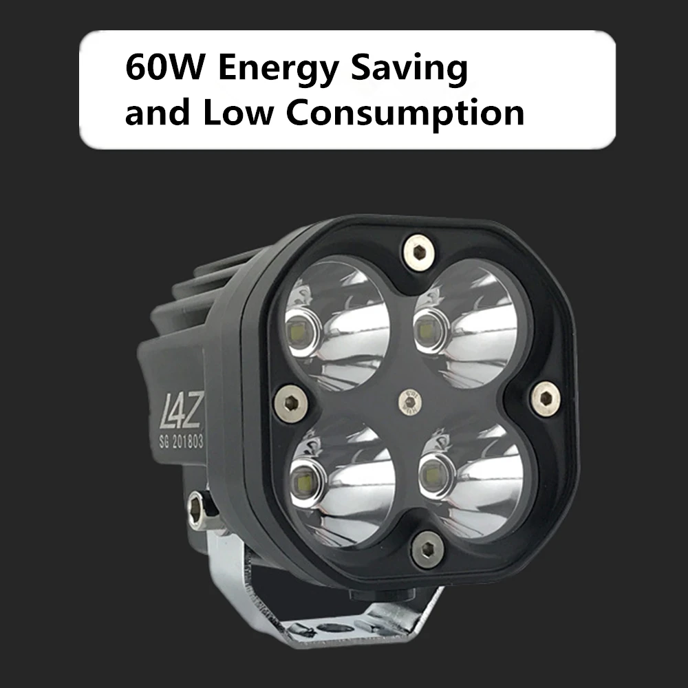 Универсальный 60W 6500lm светодиодный фонарь для мотоцикла Фара дополнительная противотуманная фара 6500K белый Светодиодный прожектор фара для Honda/Yamaha