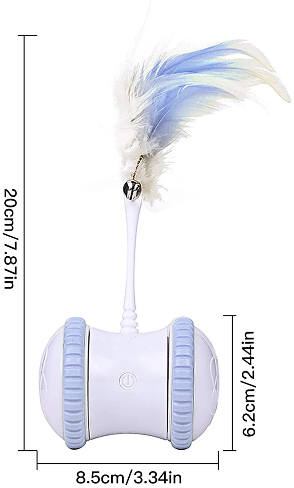 

Robotic Interactive Cat Toy Automatic Electric Smart Feather Ball Teaser Toy For Cat Kitten USB Rechargeable 360 Rotate Led Toy