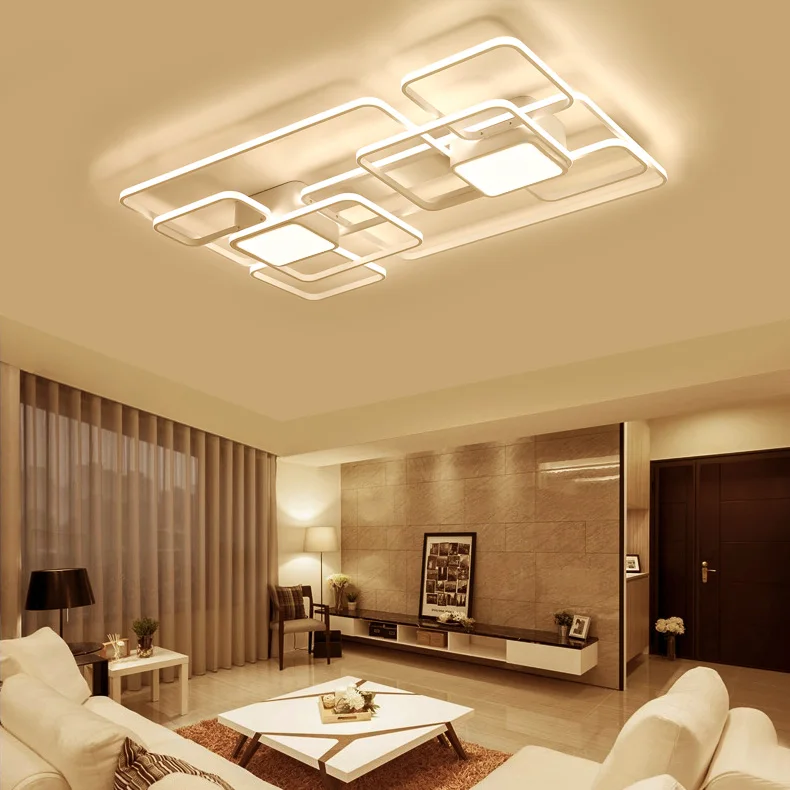 Современная Скандинавская простая Геометрическая лампа для гостиной|Потолочные