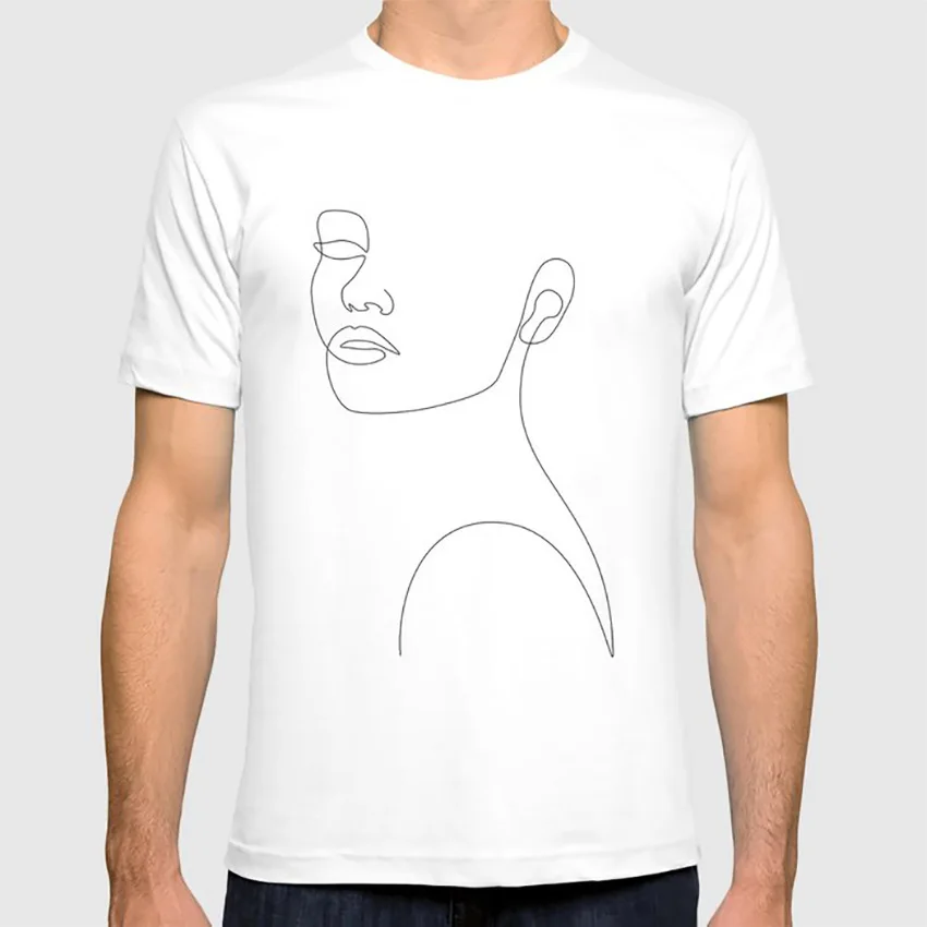 Девчачья портретная футболка Женская Девушка Женский портрет лицо красота