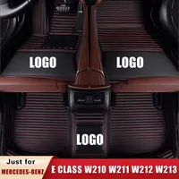 Custom Car Floor Mats for Mercedes-Benz E Class Klasse Clase Classe E W210 W211 W212 W213 Convertible W207 Coupe Sedan Trunk Mat