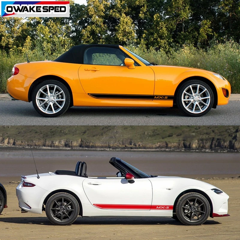 Наклейка на боковую дверь автомобиля гоночный стиль спортивные полосы для Mazda MX 5