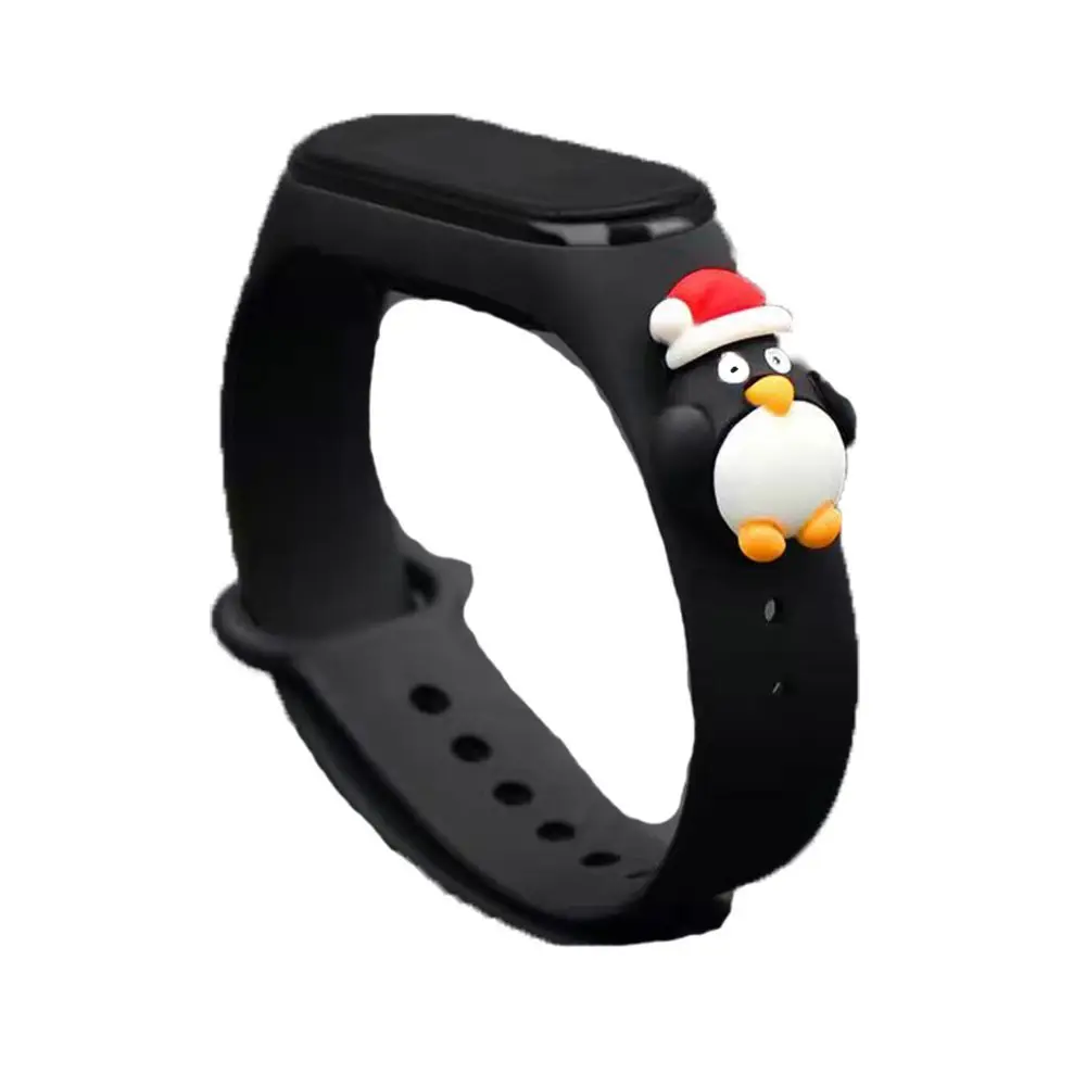 

Silica gel Pendant Mi Band Cartoon Wristband 3/4 generation Wristband Strap Christmas