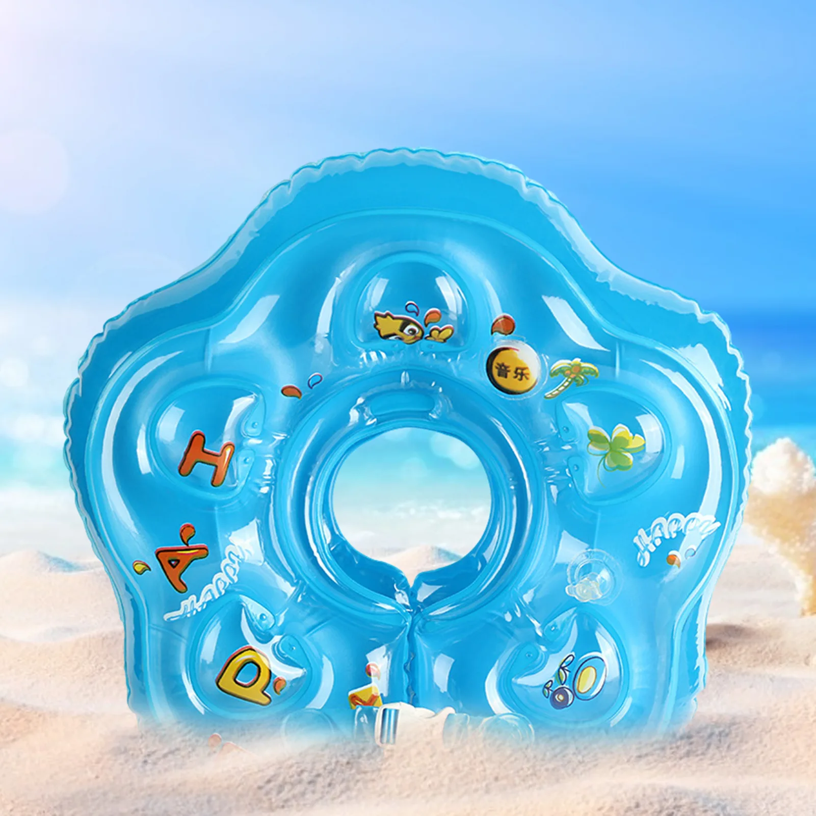 

Baby Bath Inflatable Collar Inflatable Neck Ring Float Soft Bathtub Ring Toy For Toddler Double Airbag Reclining Swimming Ring