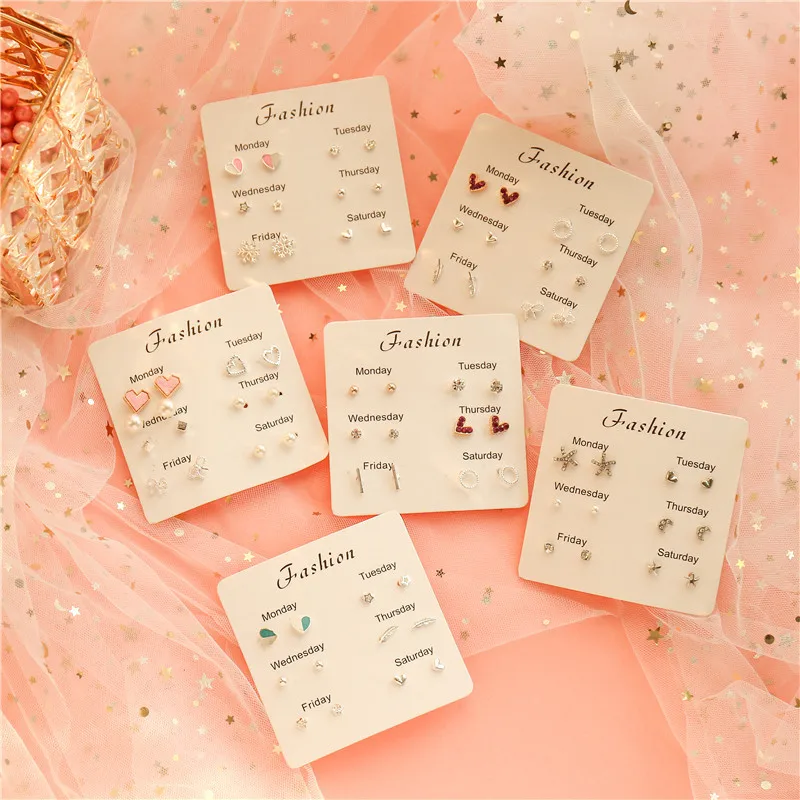 Взрывные модели Джокер набор сережек комбинация листьев циркон серьги ювелирные