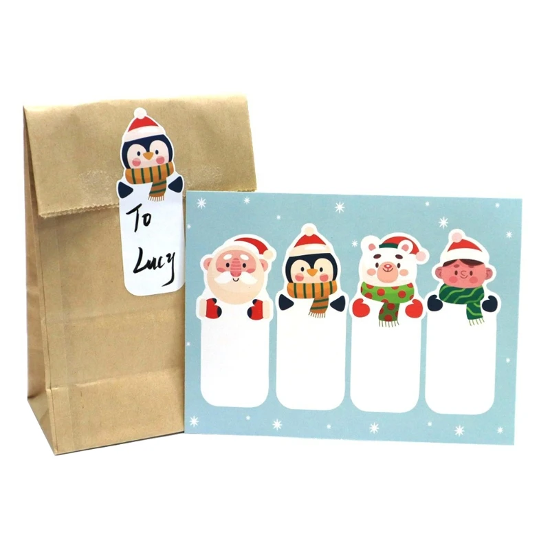 

60 Sheet Christmas Tree Stickers Happy Holiday Stickers for Xmas Decorations DIY Craft Scrapbooking Tool Party Supplies