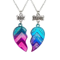 2022 girl friendship trend heart shape best friends pendant necklace necklace necklace 2 pieces childrens necklace jewelry