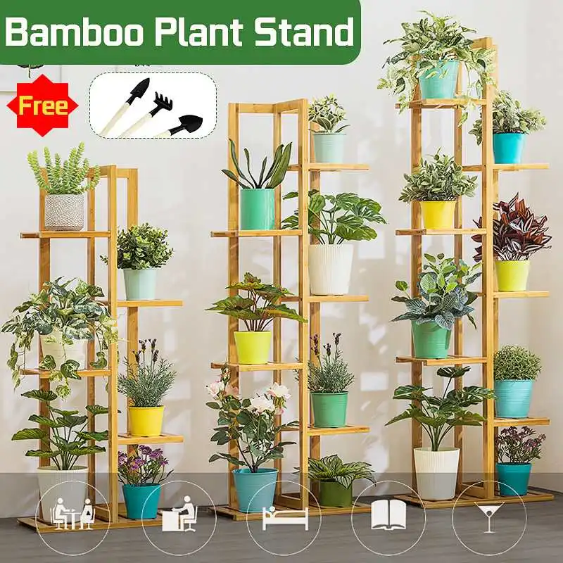 

6/7/8Layers Flower Stand Rack Storage Shelf Iron Plant Holder Home Garden Flower Pot Organizer Living Room Balcony Storage Rack