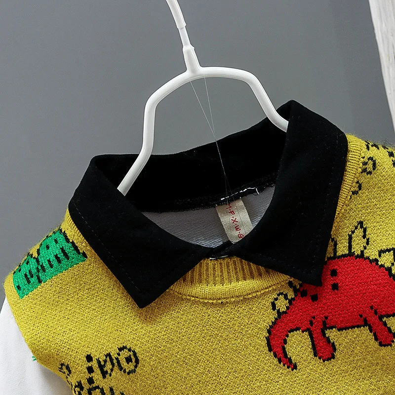 Детская футболка и штаны 3 шт./компл. осень модная одежда для маленьких мальчиков