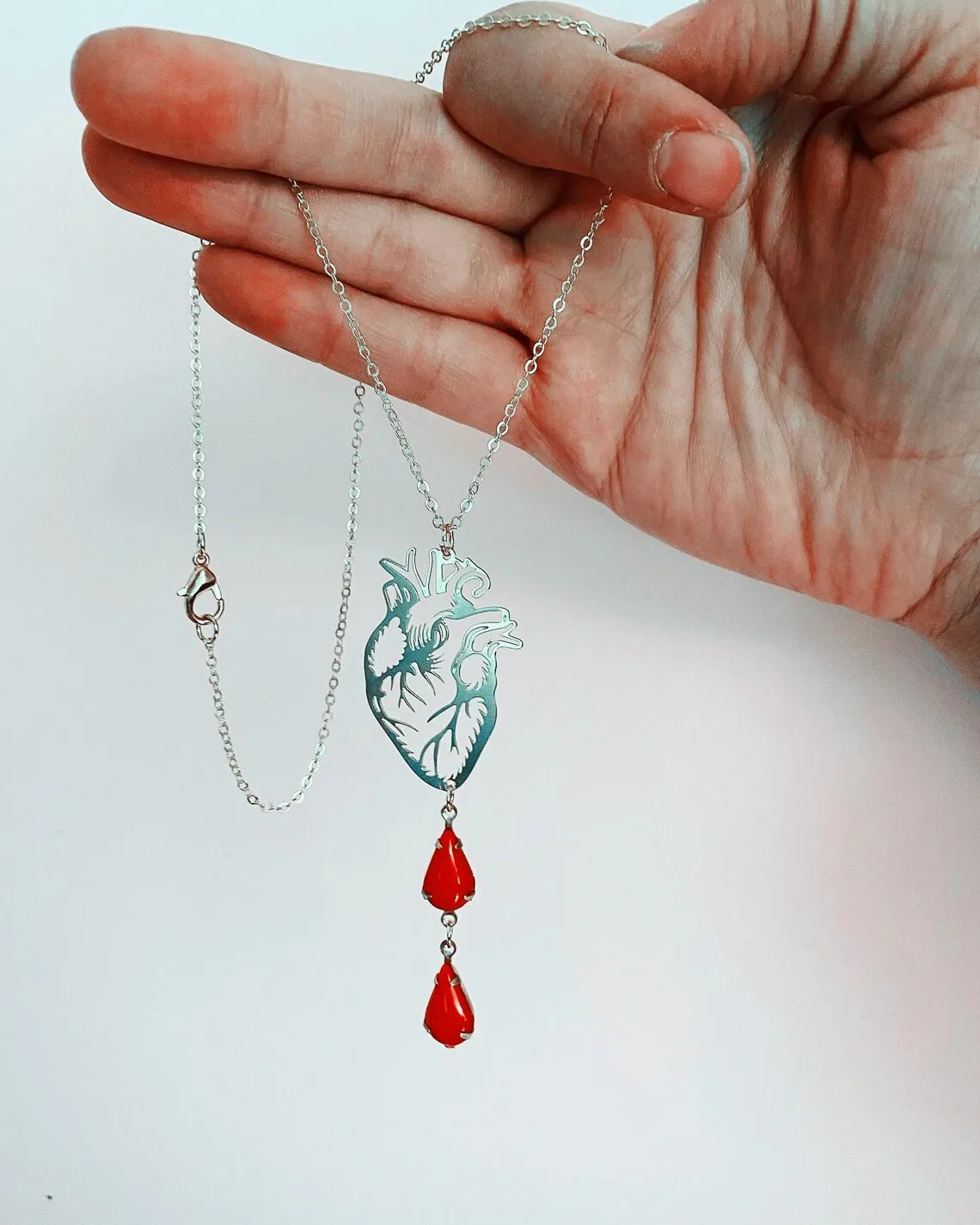 Ожерелье в форме сердца с золотым/серебряным покрытием | Украшения и аксессуары