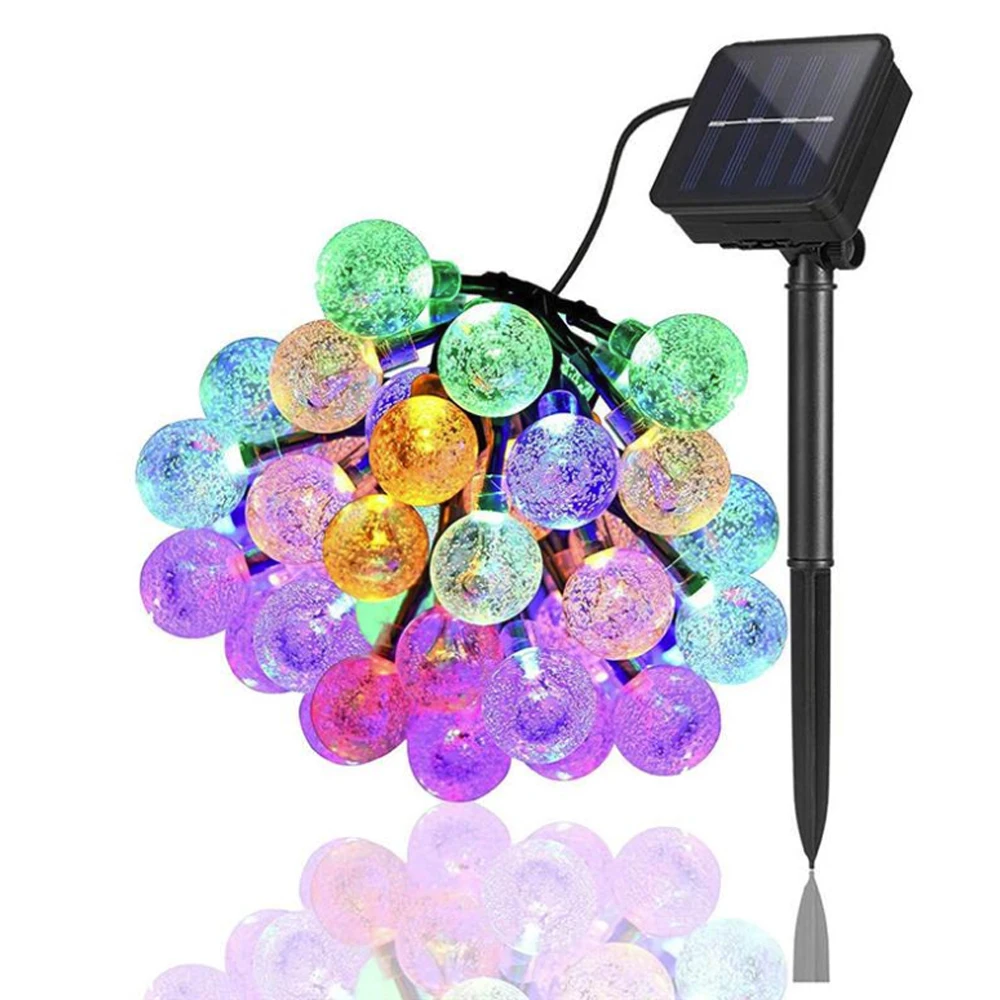 

Crystal Ball Light Fairy String Light Romantic Super Bright Solar 20/30LED Xmas Decor Garden Festival Fairy Light Yard