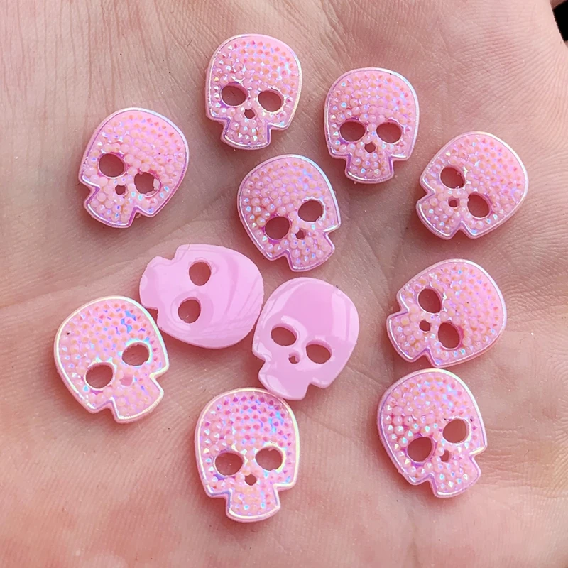Pink 40 шт 12*14 мм кристалл AB бусины их каучука сплав самоклеющиеся Камни Diy ремесла ткань одежды аксессуары украшения на Хэллоуин подарок - Цвет: Pink