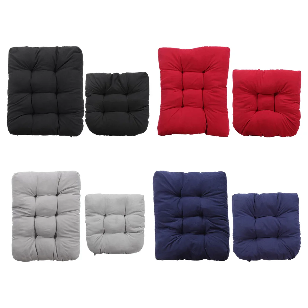 

2PCS Chair Pad Mat Rocking Chair Recliner Seat Back Cushion Set Home Sofa