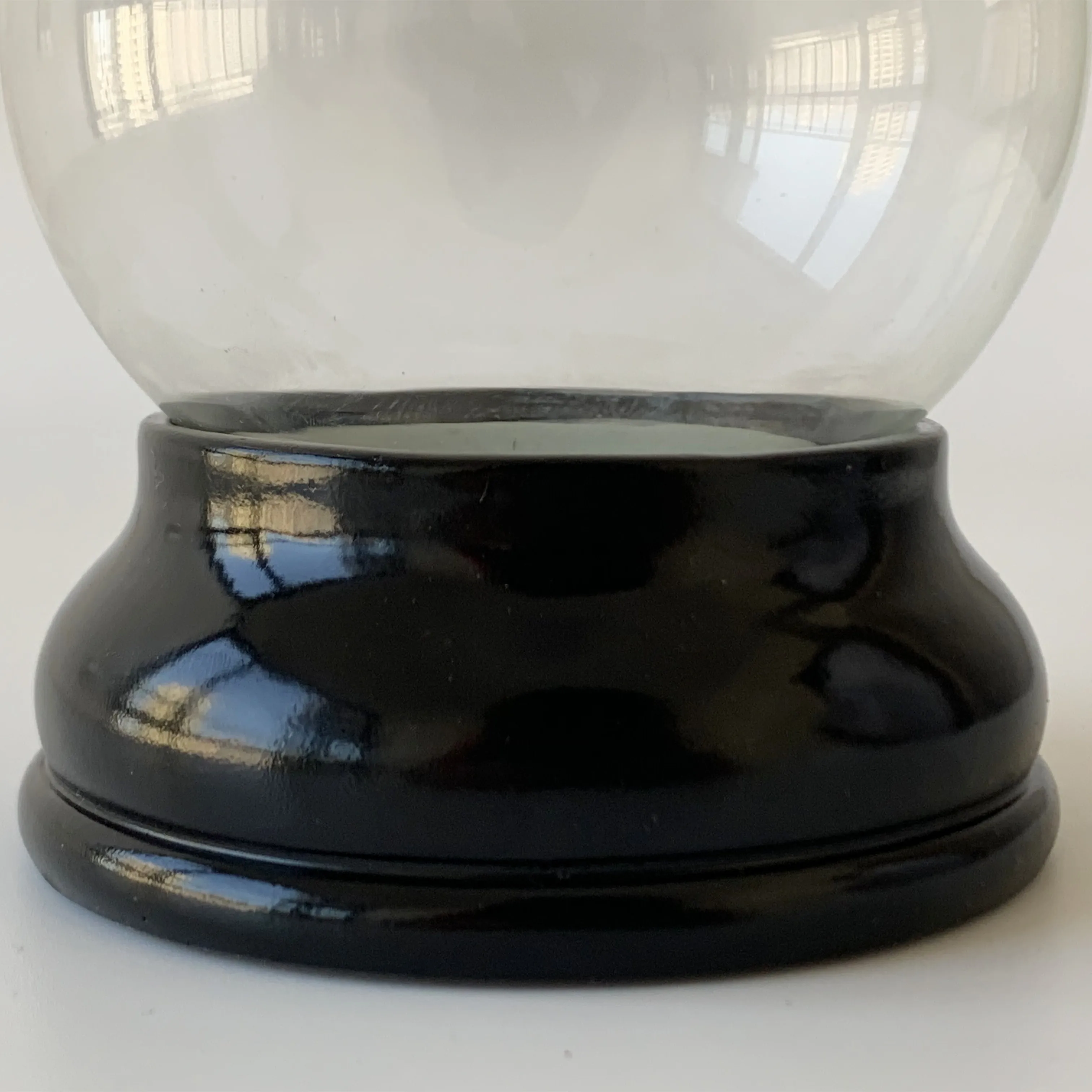 Украшение для дома стеклянный купол пустой снежный шар с основанием черный DIY