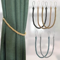 1pc handmade weave curtain tieback gold curtain holder clip buckle rope home decorative room accessories curtain tie backs