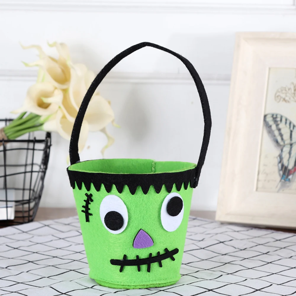 Мини-ведро для Хэллоуина портативная тканевая войлочная маленькая ведро конфет