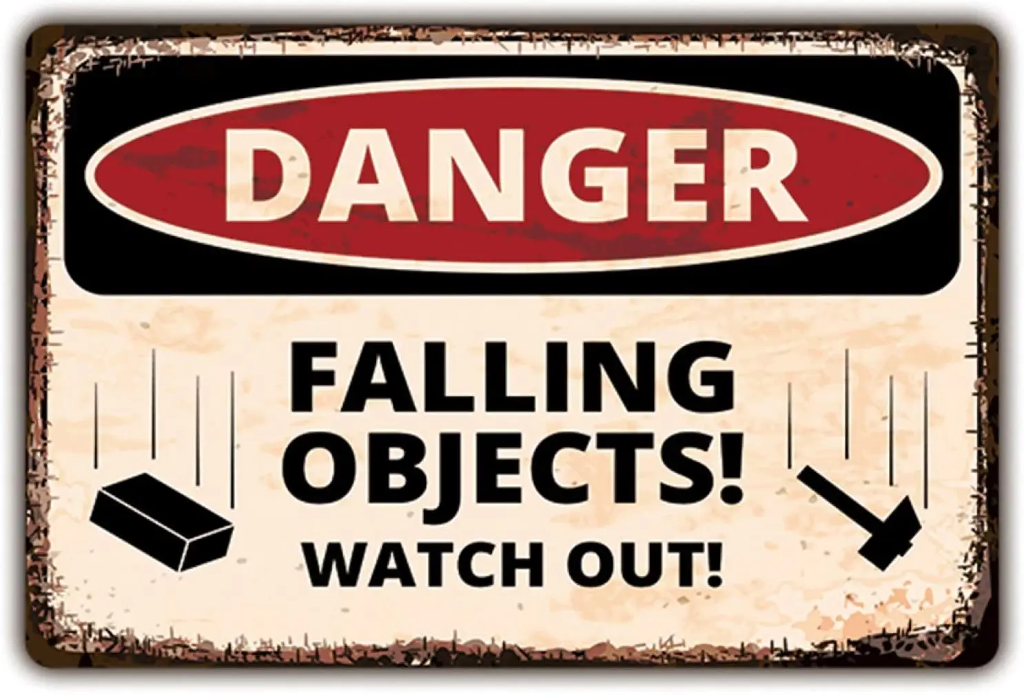 

Zyalex Vintage Poster Retro Metal Tin Signs Wall Beware Warning Plaques 20x30cm RE2877-10