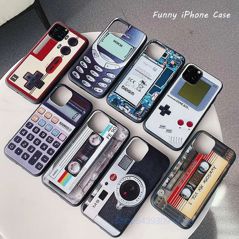 Cute Innovative Tear-down Tape Camera Phone Shell Case On For iPhone 11 Pro Max X 8 7 6 6s Plus Funny Soft Shell Back Cover Capa