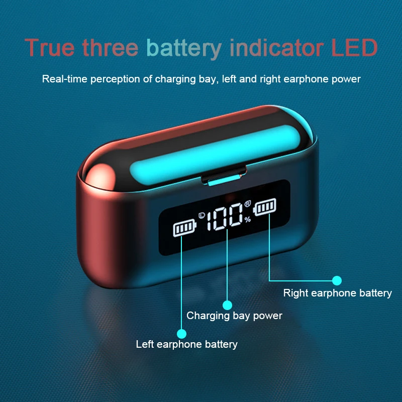 Беспроводные наушники KUGE гарнитура с микрофоном Bluetooth 5 0 TWS LED дисплей внешним