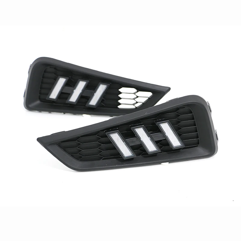 

1 Set DRL Daytime Running Lights Daylight 12V ABS Fog Lamp Cover With Turn Yellow Signal Light For Honda City 2015 2016