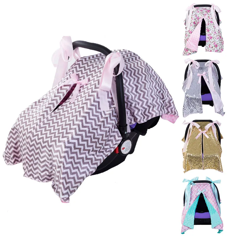 Baby Car Seat Cover Fashion Blanket for Newborn Baby Boys Girls Carrier Seat Sunshade Stroller Cover Multi-use Blanket Cover