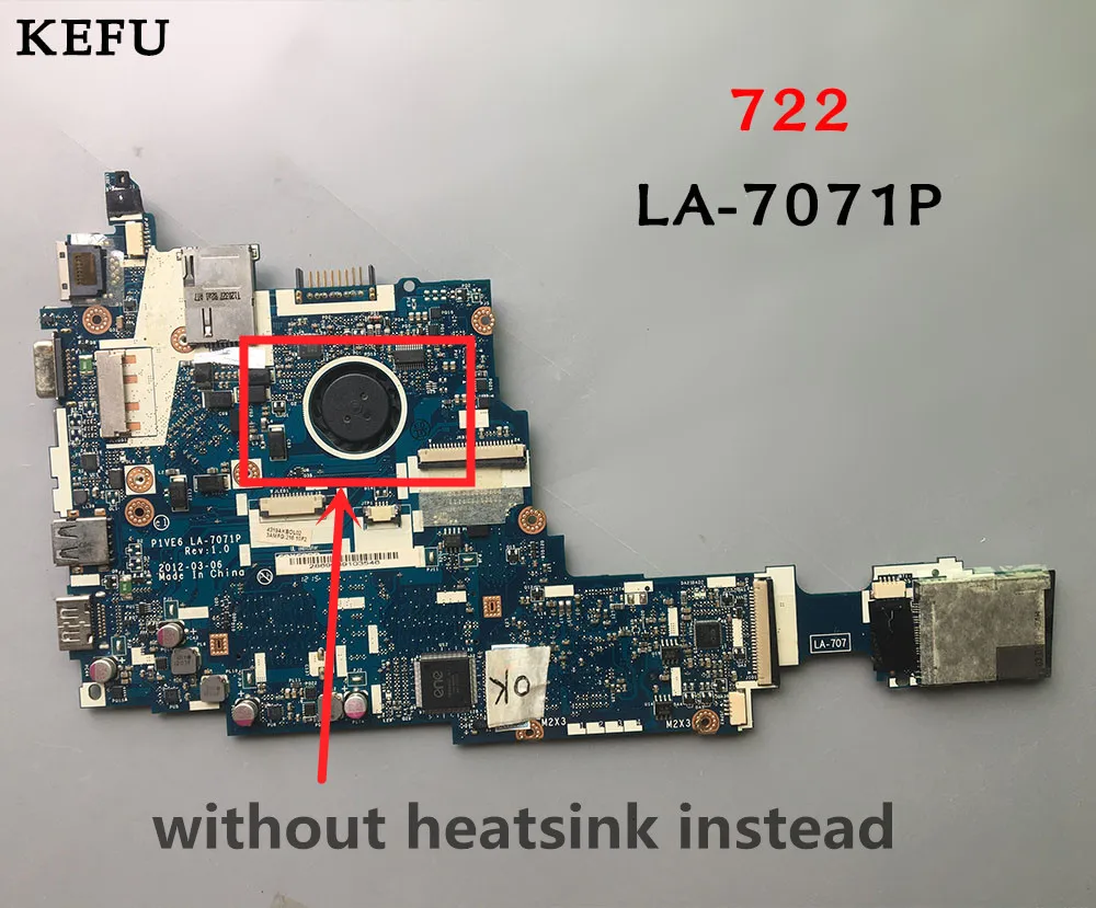 Материнская плата KEFU для ноутбука Acer Aspire One 722 нетбук P1VE6|Материнские платы| |