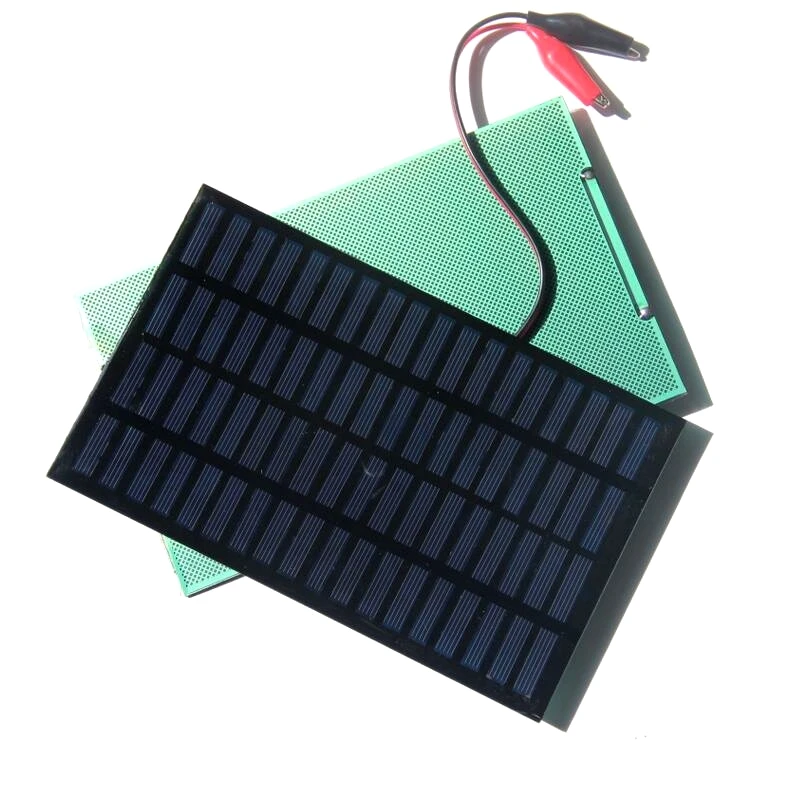 18V 2.5W Polycrystalline Solar Panel Module Cell+Crocodile Clip DIY System For 12V Battery Epoxy194x120MM | Электроника