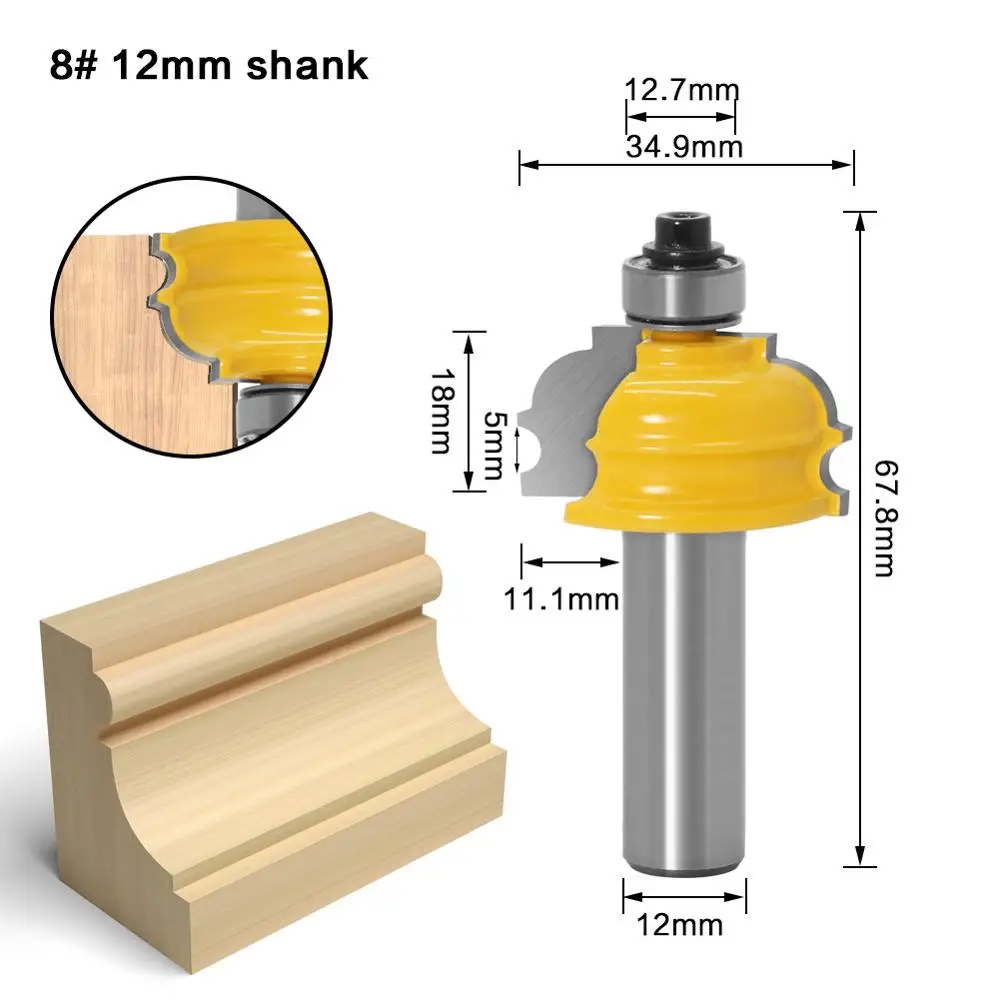 

12mm handle Multi-type multi-contour Disposable Forming Knife Router Bit Woodworking Tool