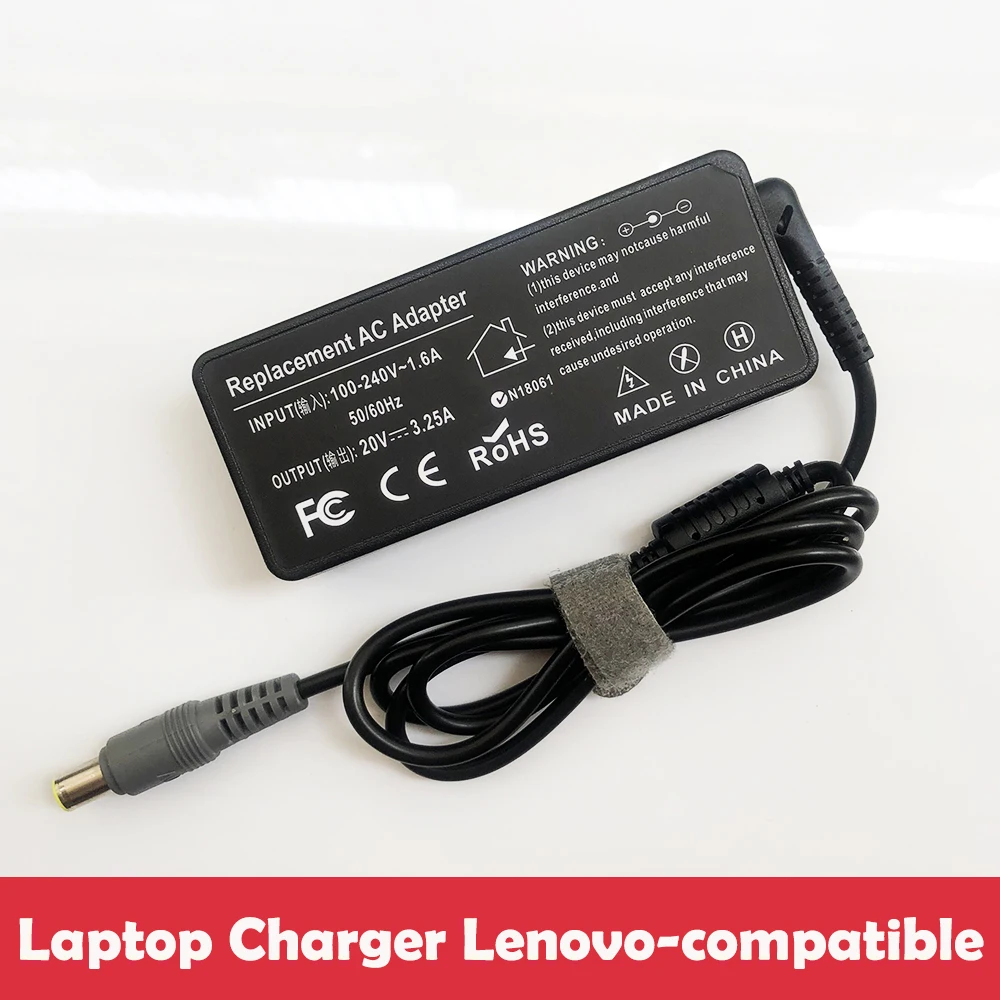 Оригинальное зарядное устройство 65 Вт с адаптером переменного тока для IBM Lenovo