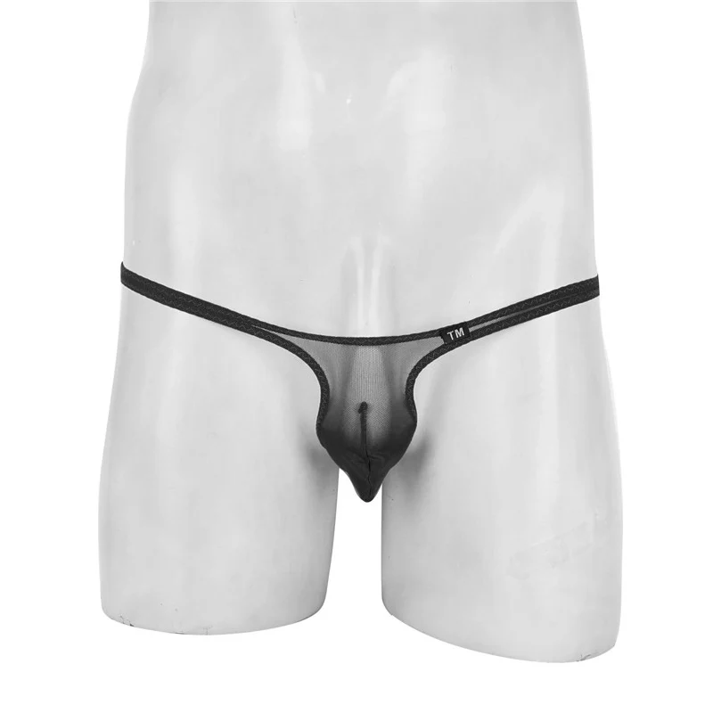 Мужские стринги Сетчатое прозрачное Прозрачное нижнее белье низкая талия