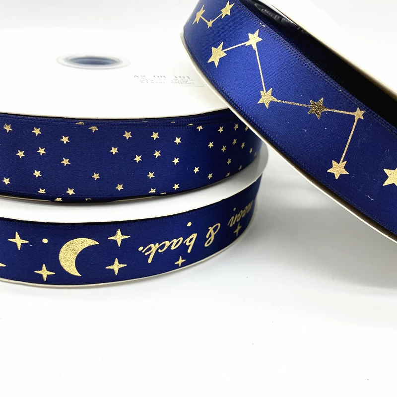 25 мм темно синяя Высококачественная бронзовая лента из полиэстера фотопленка