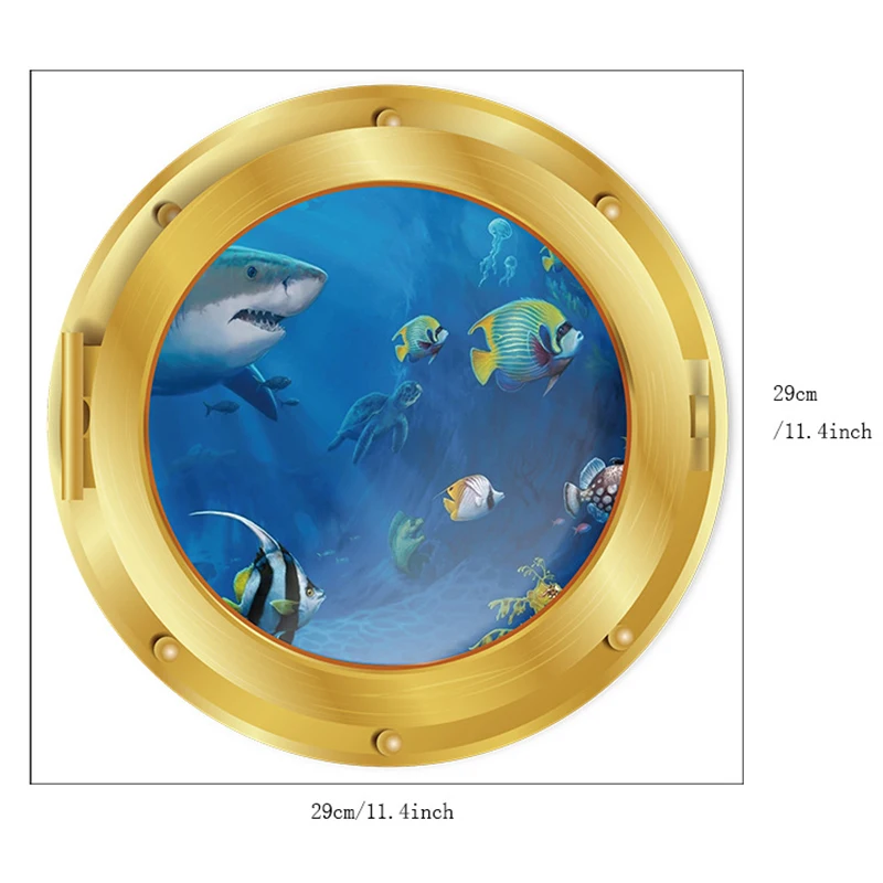 

Wall Sticker PVC Self-adhesive Paper Refrigerator Wall Sticker Decorative Wall stickers Dolphin Washing Machine Decoration