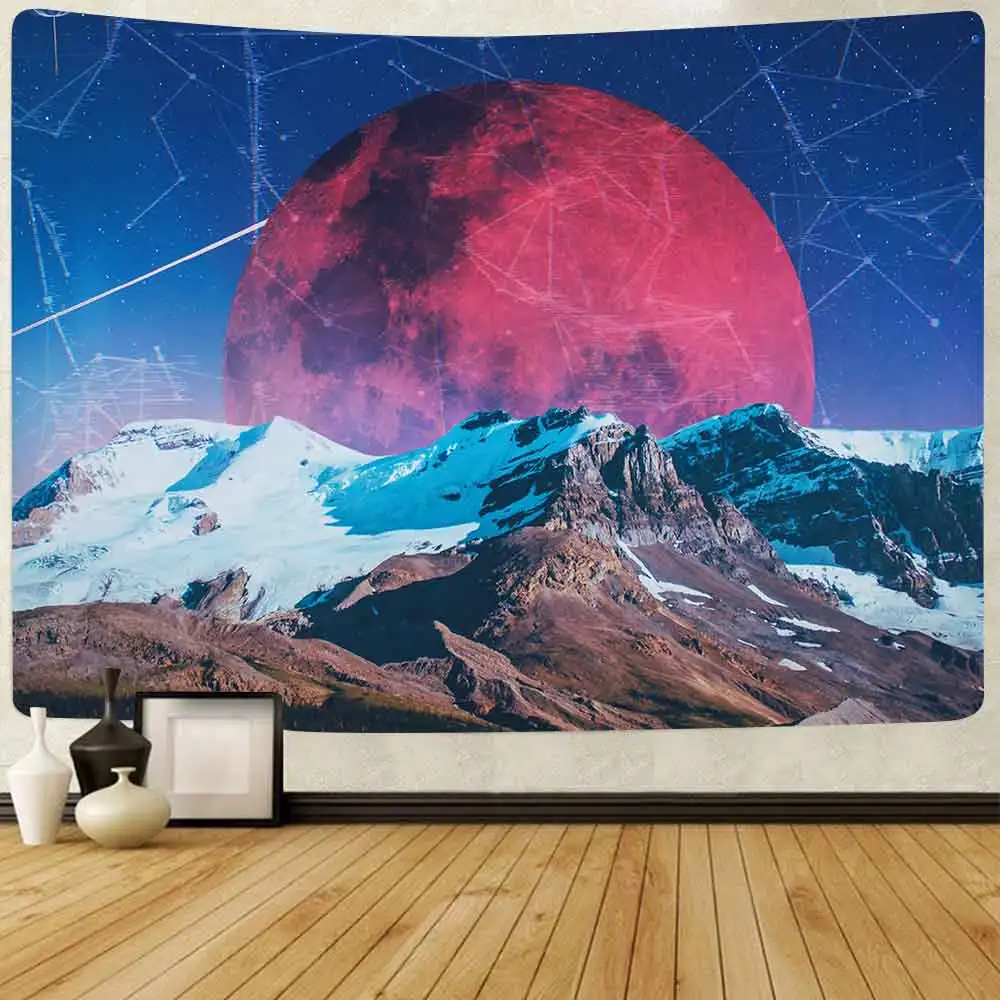 Simsant Colorful Tree Tapestry Psychedelic Forest River Wall Hanging Tapestries for Living Room Bedroom Dorm Home Blanket Decor | Дом и сад